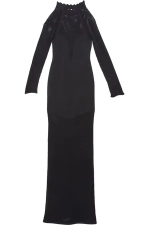 FLEUR DU MAL Vestido de tejido calado festoneado