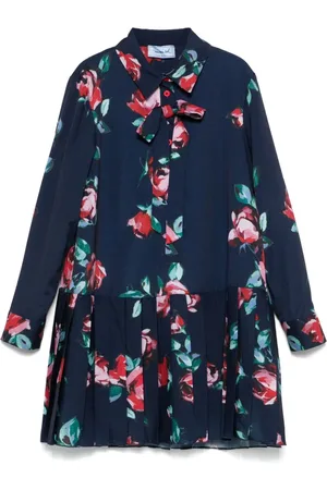 Mimisol Vestido camisero con rosas estampadas