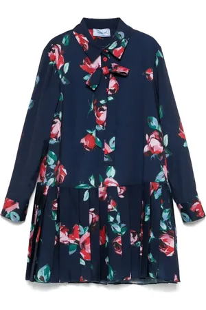 Mimisol Vestido camisero con rosas estampadas