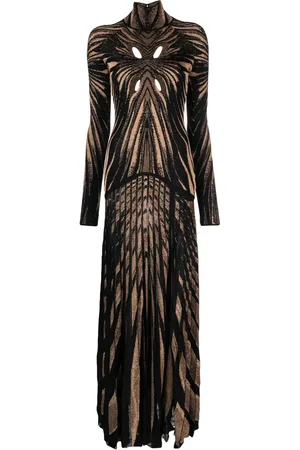 Roberto Cavalli Vestido largo con detalle de abertura