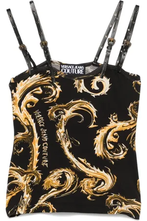 VERSACE Top con estampado Chromo Couture