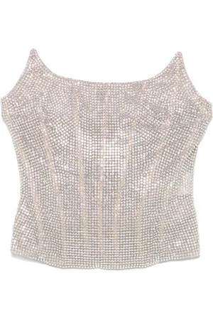GIUSEPPE DI MORABITO Top estilo bustier con detalles de strass