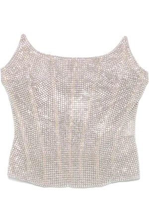 GIUSEPPE DI MORABITO Top estilo bustier con detalles de strass