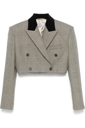 GIUSEPPE DI MORABITO Blazer corto con cuadros estampados