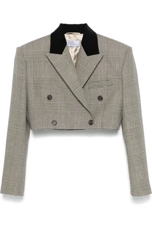 GIUSEPPE DI MORABITO Blazer corto con cuadros estampados