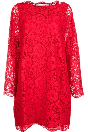 VALENTINO GARAVANI Vestido corto con encaje floral
