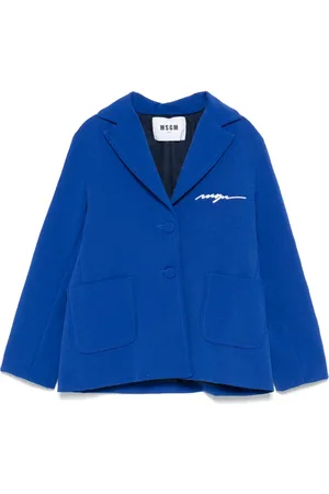 Msgm Blazer de vestir con logo bordado