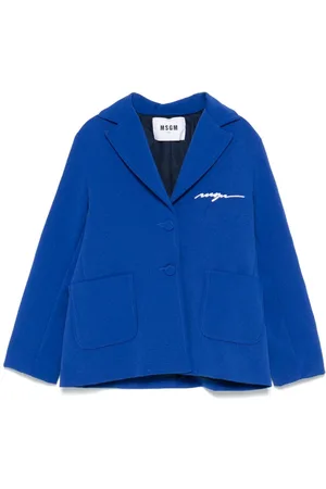 Msgm Blazer de vestir con logo bordado