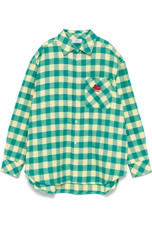 Etro Camisa con motivo de cuadros gingham