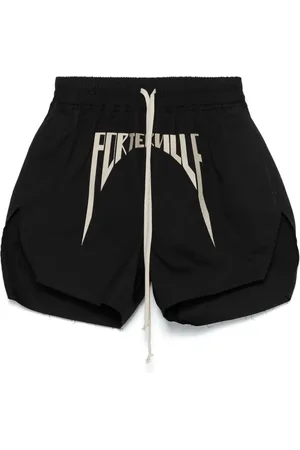 Rick Owens Shorts deportivos con motivo bordado