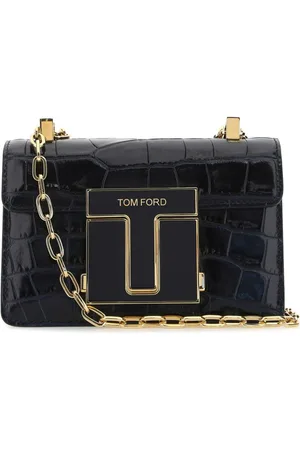 Tom Ford Bolsa de hombro con efecto de piel de cocodrilo