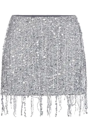 Elisabetta Franchi Falda corta bordada con lentejuelas
