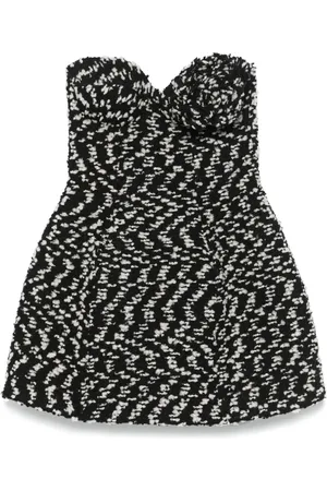 GIUSEPPE DI MORABITO Vestido corto de bouclé con aplique floral