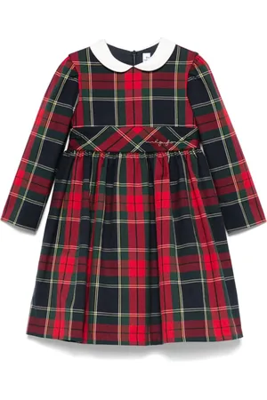 Il gufo Vestido con motivo de cuadros tartán