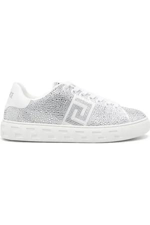 VERSACE Tenis Crystal Greca