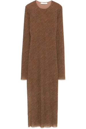 Serafini Vestido midi manga larga