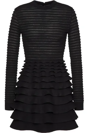 VALENTINO GARAVANI Vestido corto con capas escalonadas