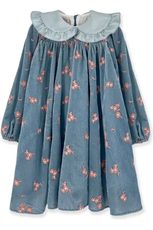 LA STUPENDERIA Vestido de con bordado floral