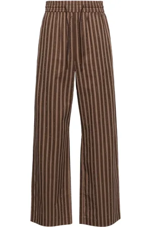 Sandro Pantalones palazzo con tiro alto y detalles de strass