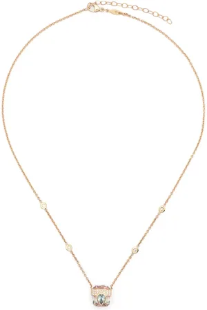 JACQUIE AICHE Collar en oro amarillo de 14kt con diamantes y turmalina