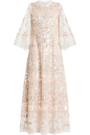 Needle & Thread Vestido bordado con lentejuelas