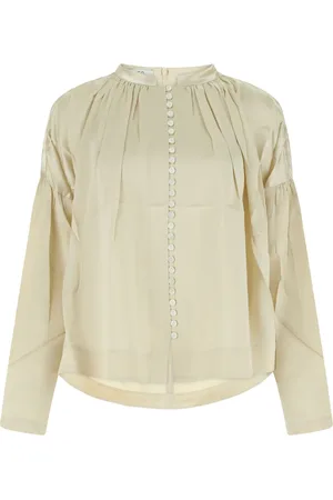 CO Blusa n cuello redondo y detalle fruncido