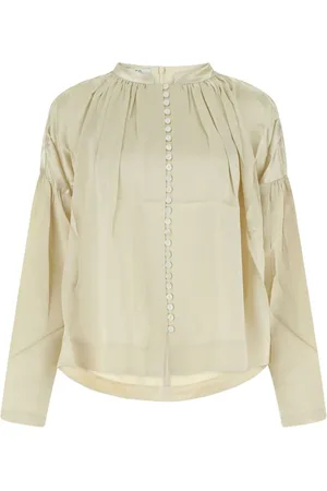 CO Blusa n cuello redondo y detalle fruncido