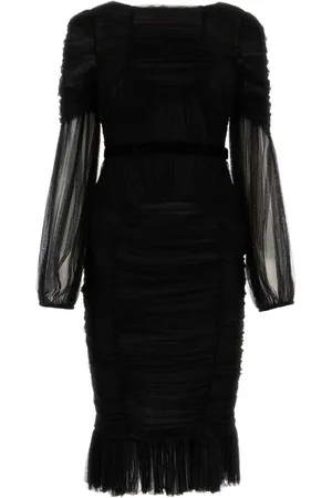 Tom Ford Vestido midi con diseño semitransparente
