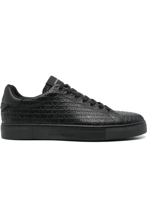 Emporio Armani Tenis con logo en relieve