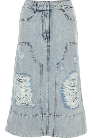 Givenchy Falda de mezclilla con detalles rasgados