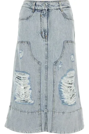 Givenchy Falda de mezclilla con detalles rasgados