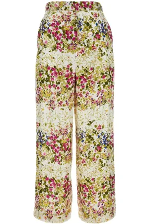Max Mara Pantalones Opersos estampados