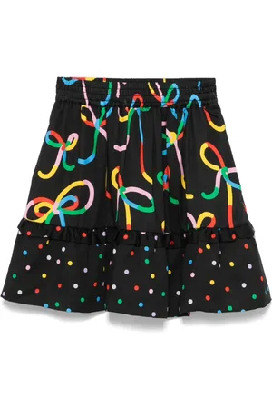Stella McCartney Falda con estampado de lunares y moño