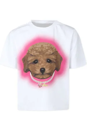 CAROLINE BOSMANS Playera con perro estampado