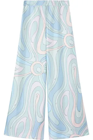 Puccini Pantalones de seda estampados
