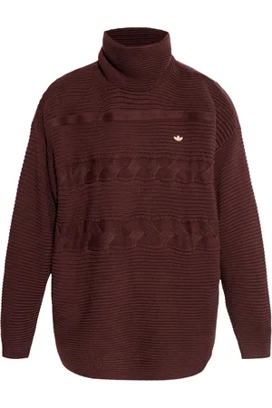 adidas Suéter oversize con cuello tortuga