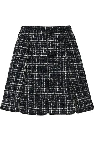 GENNY Falda corta de tweed con paneles