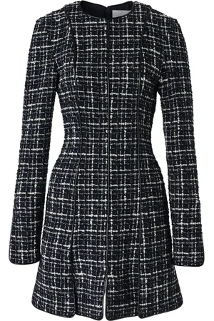 GENNY Vestido corto de tweed con motivo de cuadros