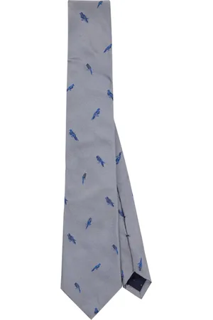 Paul Smith Corbata de seda con motivo Parrot