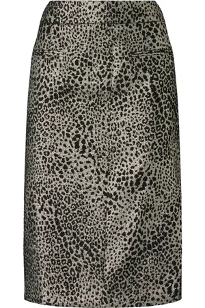 GENNY Falda midi con estampado de leopardo