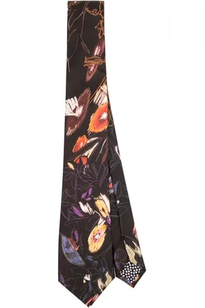 Paul Smith Mascada de seda con estampado floral