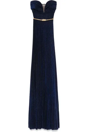 Elisabetta Franchi Vestido largo con cinturón