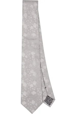 Paul Smith Corbata de seda con motivo en jacquard