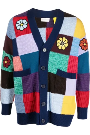 Moncler Cárdigan de crochet con diseño de patchwork