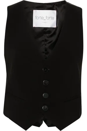FORTE FORTE Chaleco ajustable con cuello en V