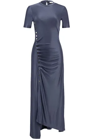 Paco rabanne Vestido midi con diseño fruncido