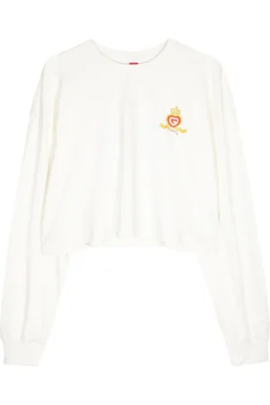 Ground Zero Sudadera corta con logo estampado