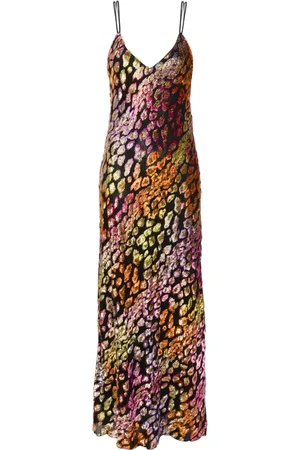 FORTE FORTE Vestido largo con estampado de leopardo