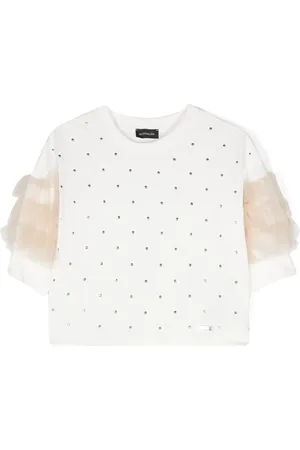 MONNALISA Playera con ribete de tul