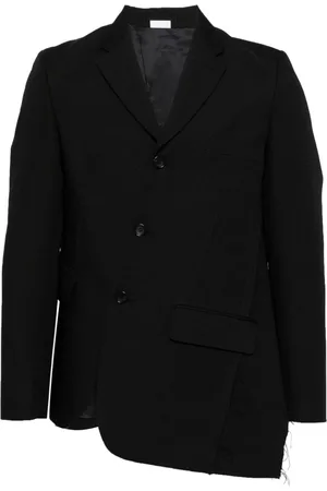 Comme des Garçons Blazer asimétrico con efecto envejecido